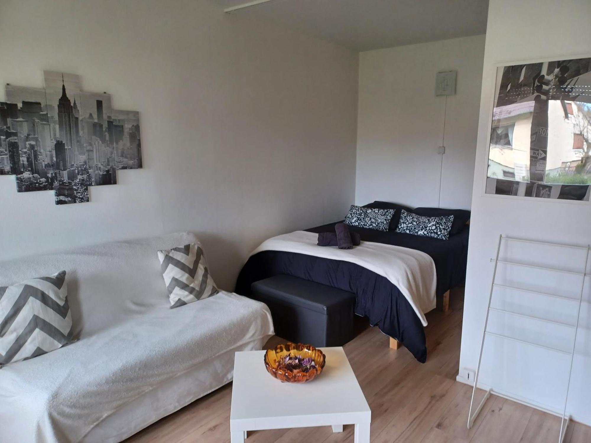 Studio Rdc Calme Avec Parking Ferme Pres Autoroute Et Tram C Mulhouse Eksteriør billede